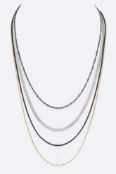 Urban Harmony Layered Chain Necklace - Stylish & Chic, Necklaces, $ 24.95, A Moment Of Now™